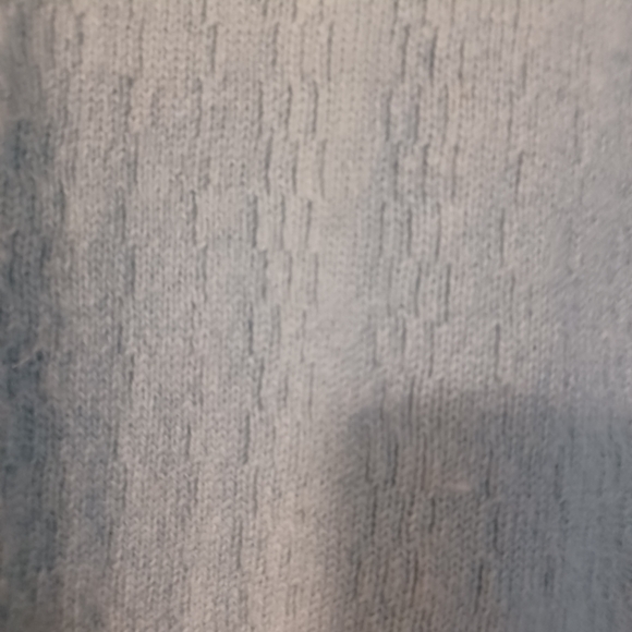 Mainbocker Womens Size XL Light Blue Cashmere Turtleneck with pearl button - Picture 4 of 8